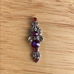 Silver Bindi with gems